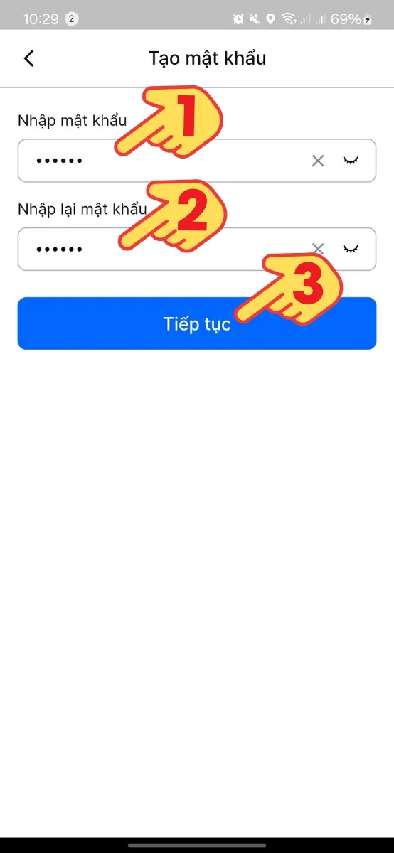 Tạo mật khẩu mới