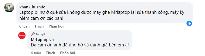ý kiến khách hàng sửa laptop