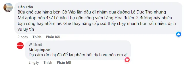 ý kiến khách hàng sửa laptop