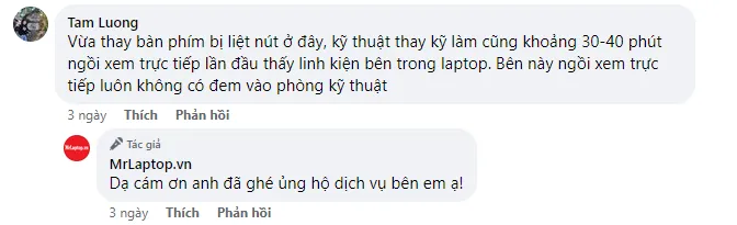 ý kiến khách hàng sửa laptop