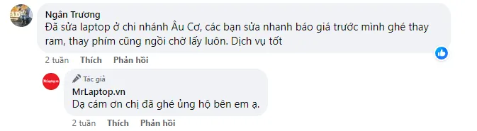 ý kiến khách hàng sửa laptop