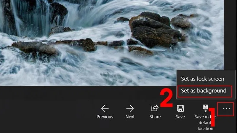 Đặt hình ảnh yêu thích làm nền máy tính từ ứng dụng