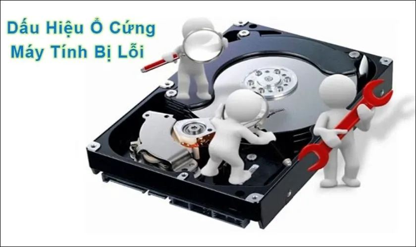 Quan sát kiểm tra lỗi ổ cứng từ bên ngoài là cách được nhiều người sử dụng