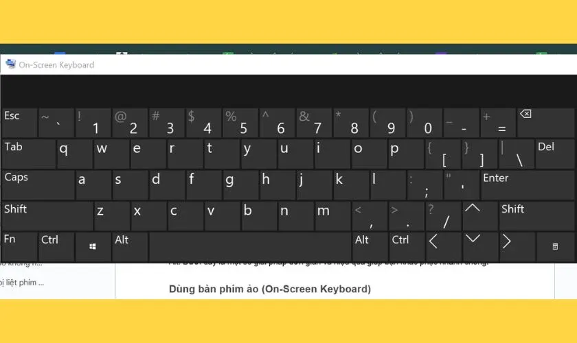 Sử dụng bàn phím ảo