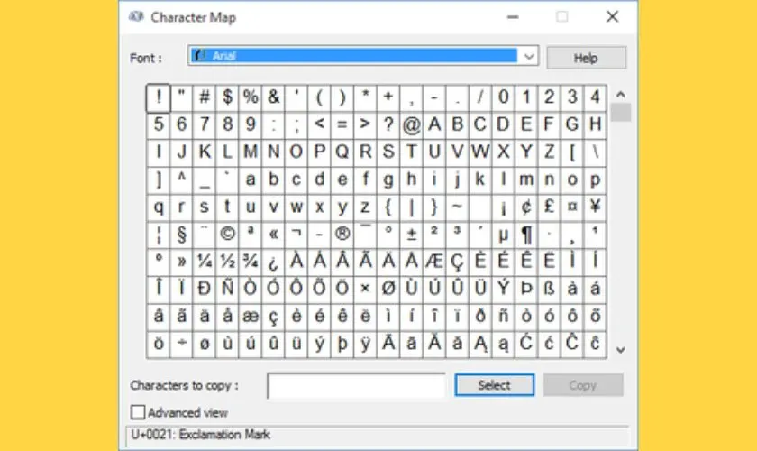 Phần mềm hỗ trợ gõ ký tự đặc biệt