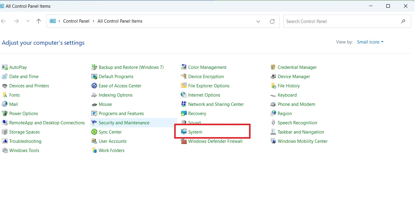 Để kiểm tra Win máy tính bạn chọn System