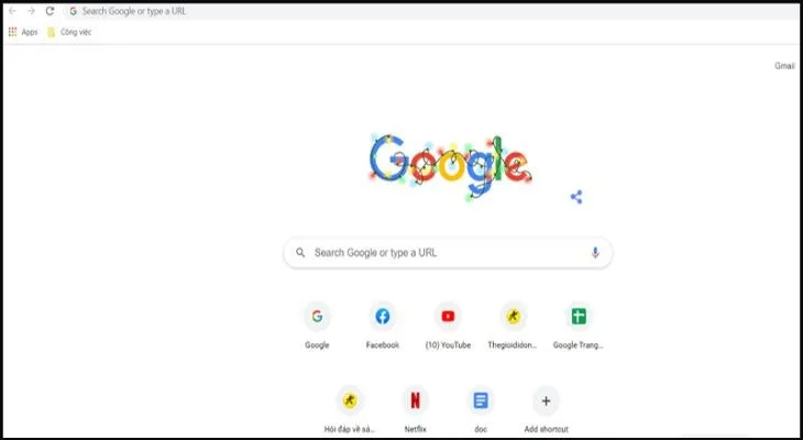 Mở trình duyệt và chuẩn bị thực hiện các bước điều chỉnh kích cỡ hiển thị