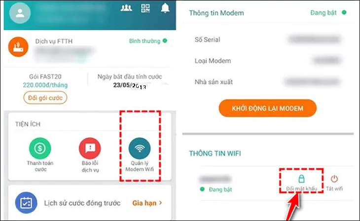 Quản lý thiết bị modem Wifi qua ứng dụng My Viettel năm 2026
