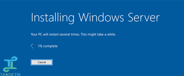 Đợi quá trình cài đặt Windows