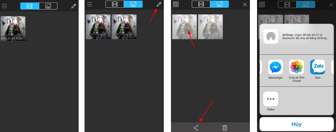 Quản lý dữ liệu hình ảnh và video đã lưu cục bộ