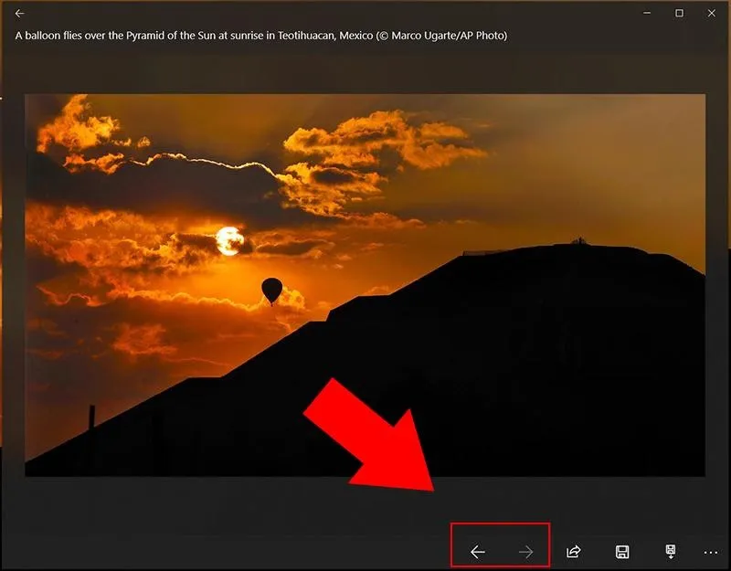 Duyệt qua danh sách ảnh bằng các phím điều hướng đơn giản