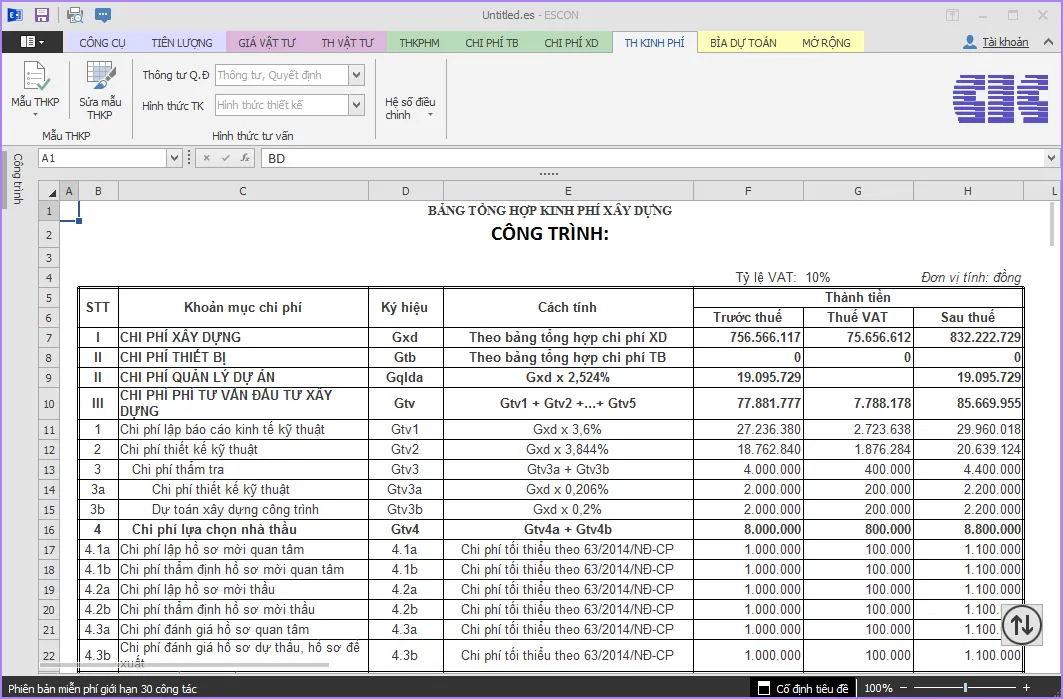Phần mềm Escon 15