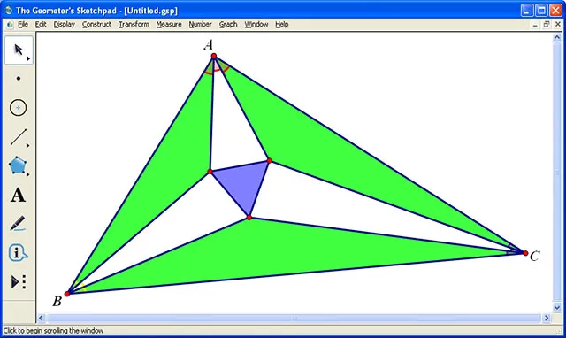 Giao diện chính của phần mềm dạy và học toán - Geometer's Sketchpad