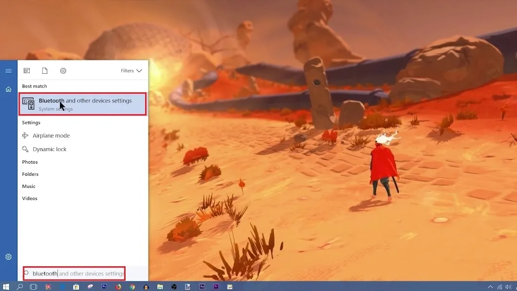 Giao diện cài đặt Bluetooth and other devices trên hệ điều hành Windows 10