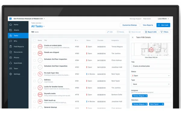 Giao diện Plangrid
