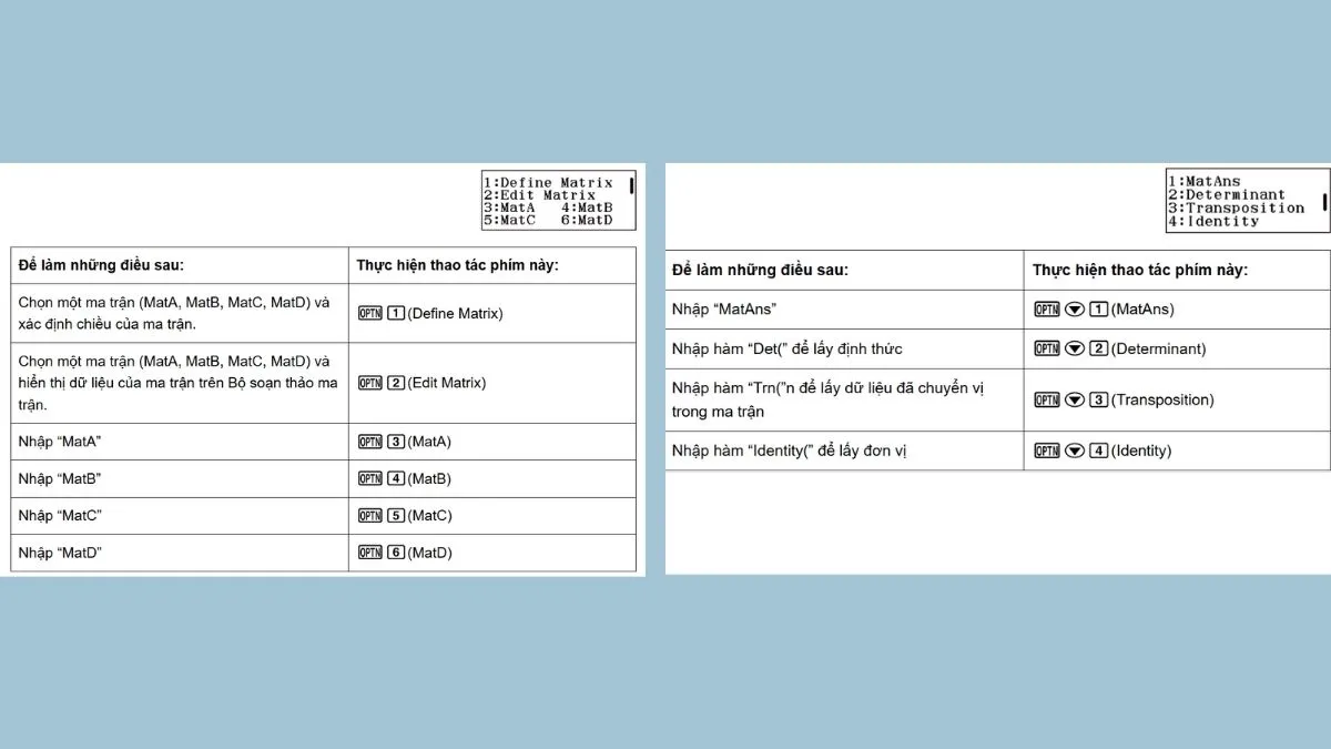 Giao diện tính toán ma trận đơn giản và dễ sử dụng cho người mới