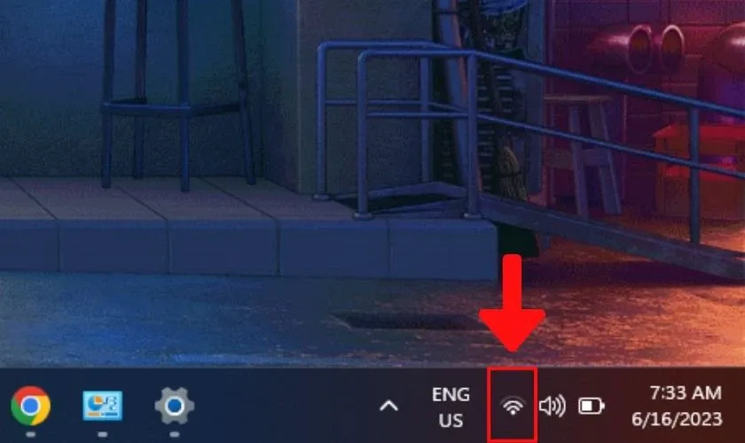 Giao diện WiFi trên thanh Taskbar