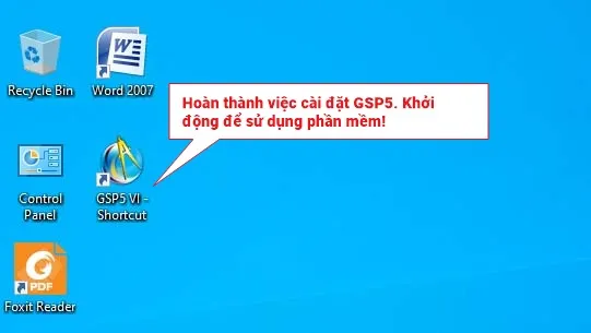 Hoàn thành cài đặt