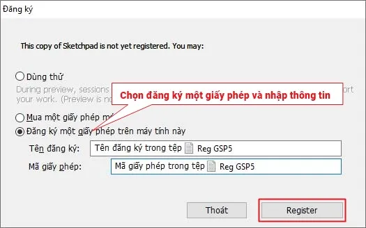 Nhập thông tin đăng ký