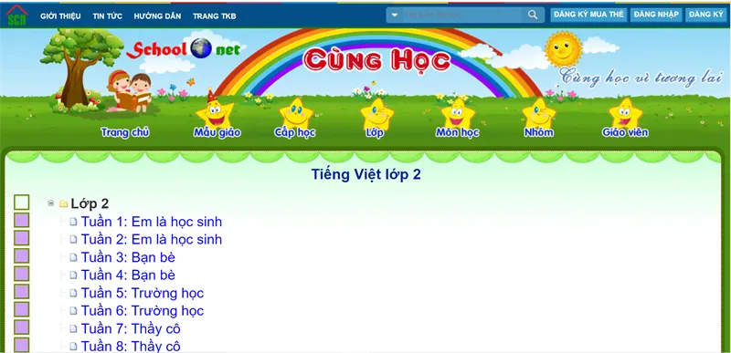 cunghoc.vn - Trang web há»c Tiáº¿ng Viá»‡t lá»›p 2 online hiá»‡u quáº£ cho bé