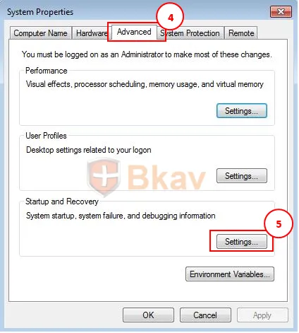Truy cập Settings trên Windows 7