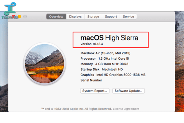 Cách kiểm tra hệ điều hành Macbook