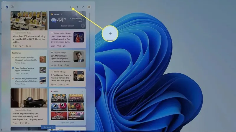 Widget đồng hồ Windows 11