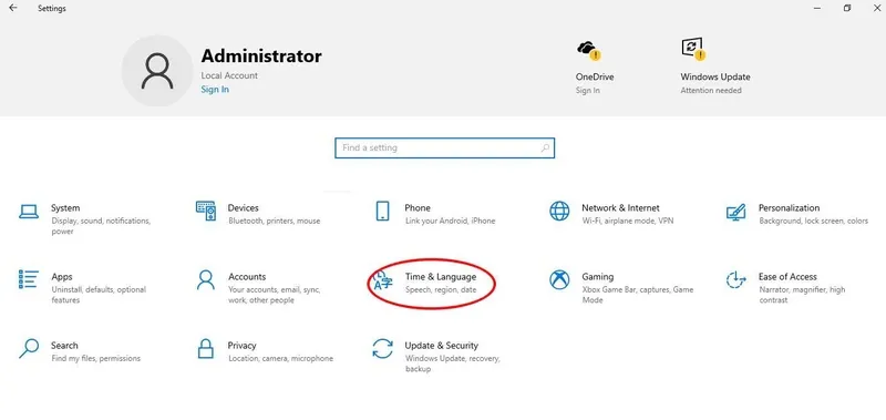 Cài đặt múi giờ