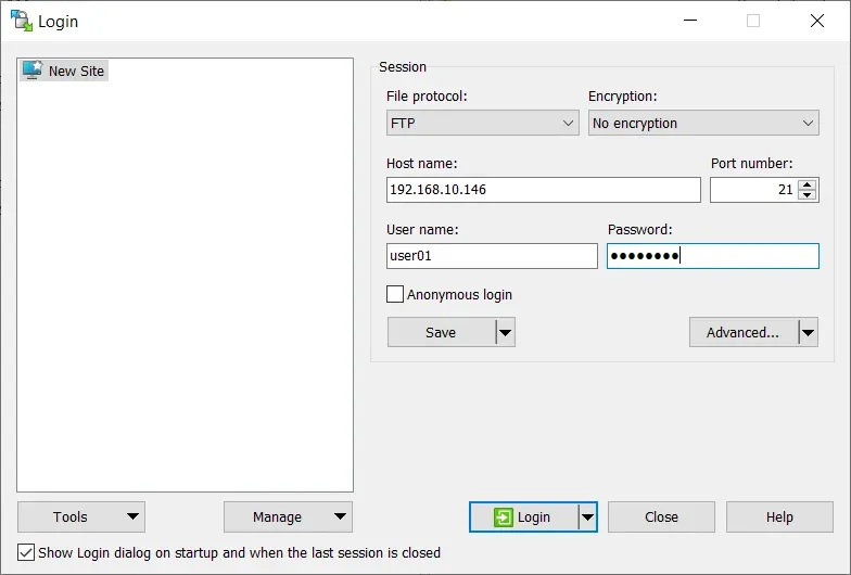Kết nối FTP bằng WinSCP