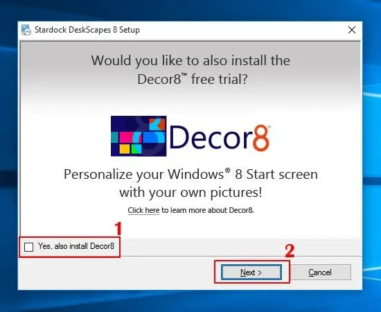Hoàn tất các bước cài đặt phần mềm DeskScapes 8