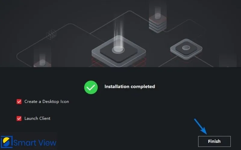 Hoàn tất cài đặt phần mềm camera hikvision trên máy tính