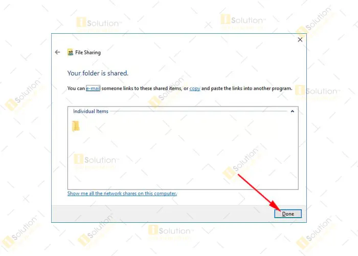 Hoàn tất quá trình cấp quyền chia sẻ thư mục trên máy tính