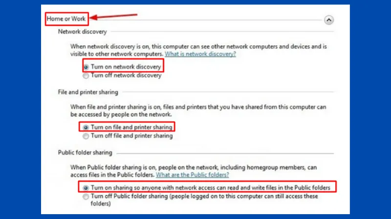 Thiết lập chia sẻ file và máy in trong mạng nội bộ LAN