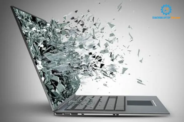 Màn hình laptop Asus bị vỡ do va đập