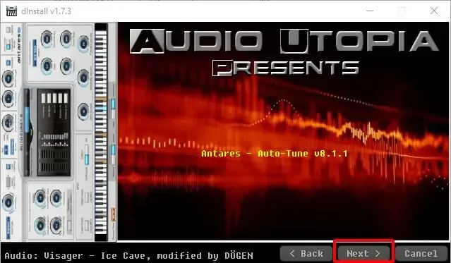 Chấp nhận các điều khoản trước khi tiến hành cài đặt Auto Tune