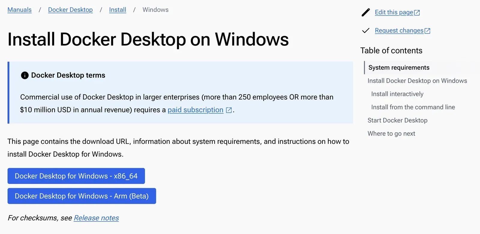 Trình duyệt tải Docker Desktop cho Windows 2026