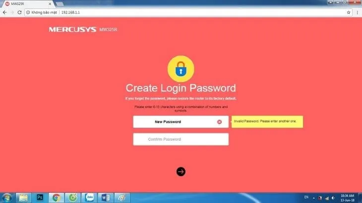 Tạo mật khẩu quản trị cho router