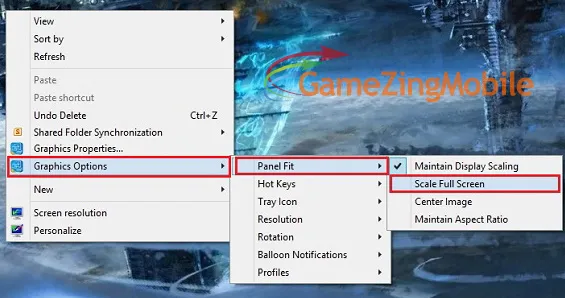 Hướng dẫn nhanh cách chọn Scale Full Screen trên hệ điều hành Windows 10