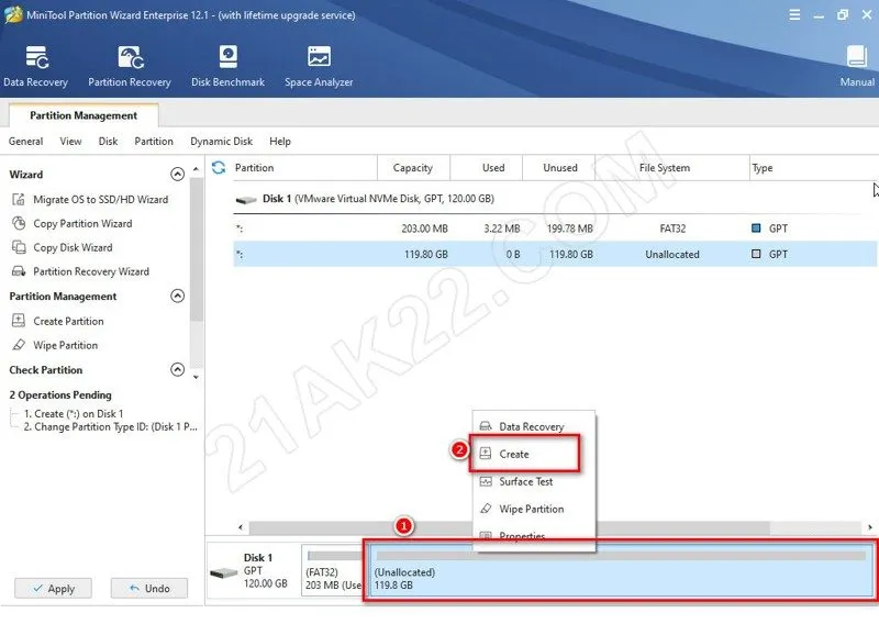 Xác nhận loại phân vùng EFI