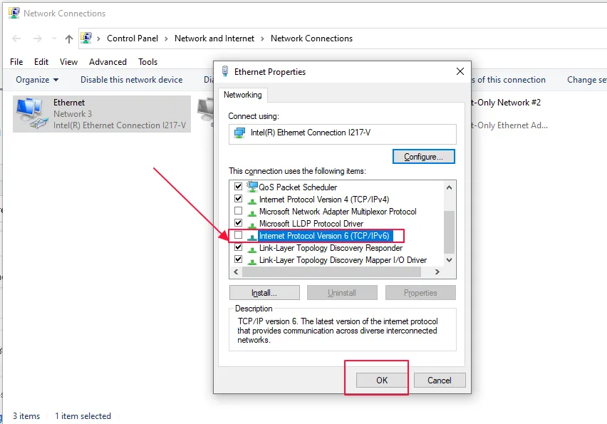 CÃ¡ch táº¯t IPv6 trÃªn windows 10