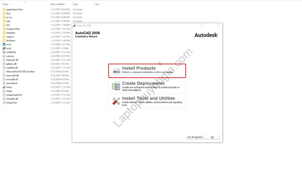 Chọn Install Products