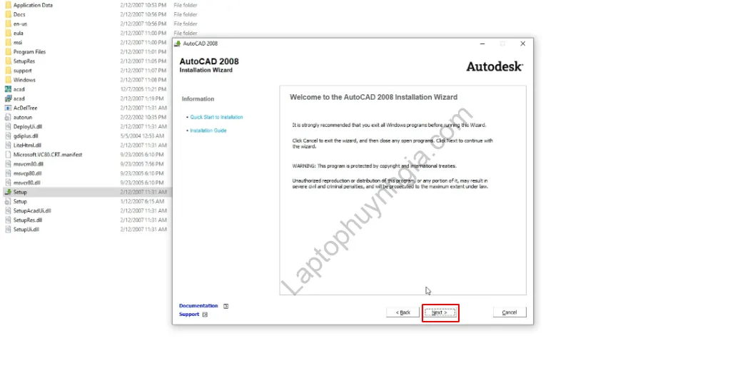 Màn hình chào mừng AutoCAD