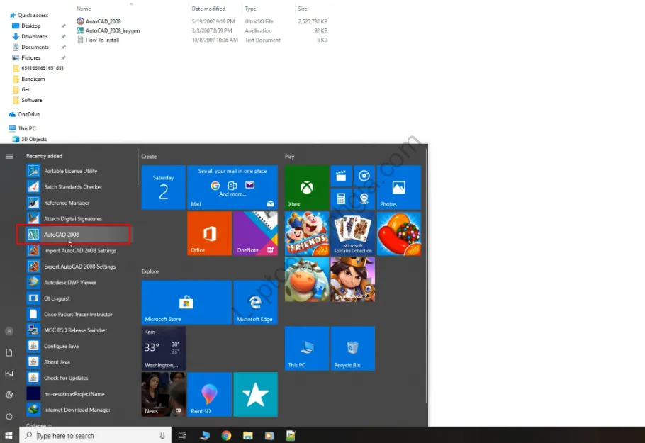 AutoCAD 2008 đã kích hoạt