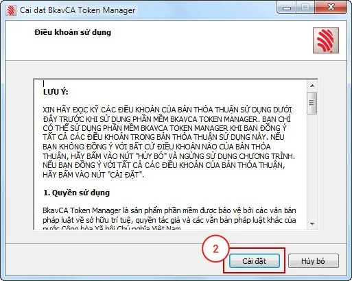 Giao diện bắt đầu cài đặt phần mềm BTM