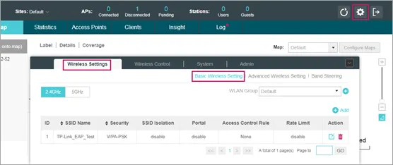 Danh sách các SSID đang hoạt động trên hệ thống