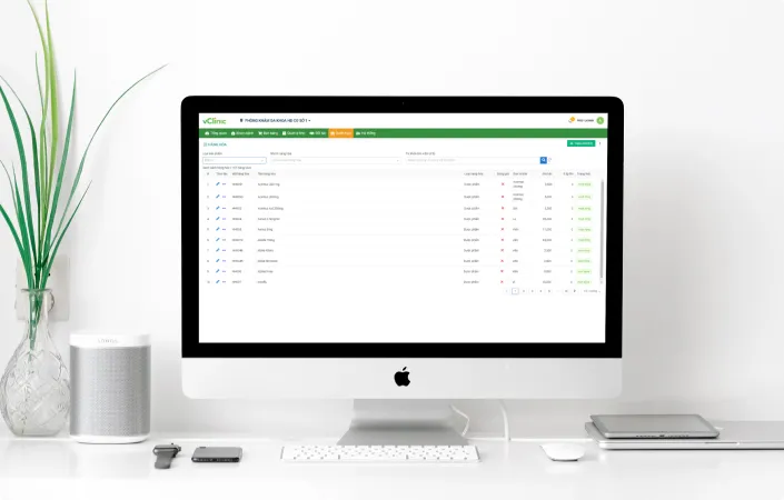 Giao diện phần mềm vClinic