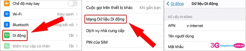 Nhập thông số APN cho iPhone