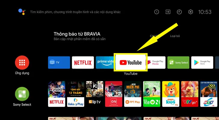 Chọn ứng dụng mạng để kiểm tra mạng