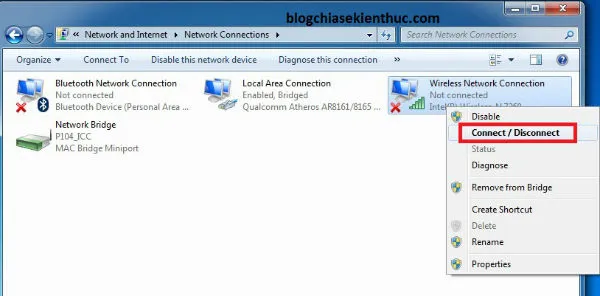 Kết nối vào mạng wifi vừa tạo để bắt đầu phát sóng