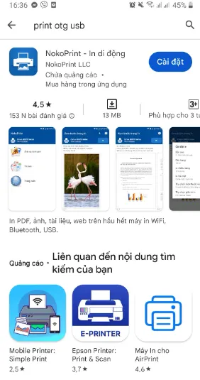 Tải ứng dụng NokoPrint từ CH Play